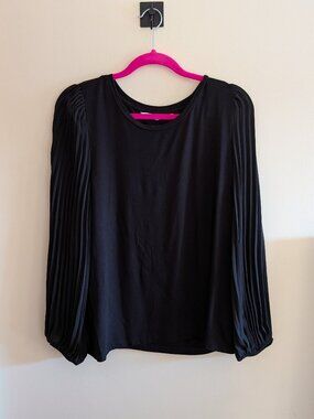 Reitman's Women's Black, Long Sleeve Top With Elastic Cuff, Sz XL